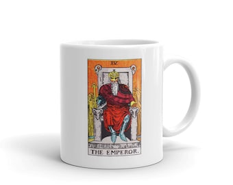 Emperor Tarot Card Mug, Unique Coffee Mug, Coffee Cup , Coffee Gifts, Oracle Mug