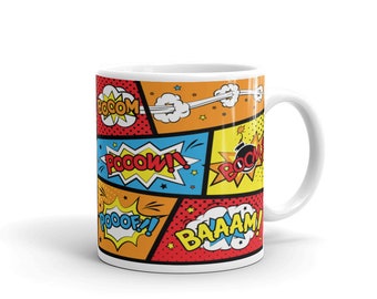 Diseño de superhéroes de cómics (6) Taza / Tazas de tema cómico / Regalos de superhéroes / Tazas de cómic