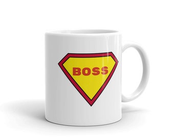 Funny taza de superhéroe Comic tazas personalizadas para el regalo del jefe / taza de café, taza de viaje, tazas de cita divertida, regalo de cumpleaños para los hombres y las mujeres