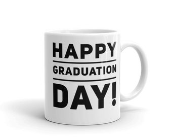 Graduierung Becher Herzlichen Glückwunsch Tasse - Happy Day Becher, einzigartige Kaffeebecher, Neuheit Kaffeetasse, Geschenk-Idee
