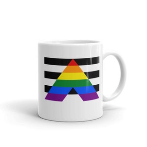 Straight Ally Mug Gay Pride Flag Mugs  Queer Gifts / Gay Pride Mug / LGBTQ Gifts