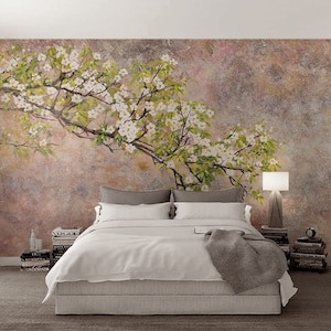 Spring,Floral Wallpaper, Flowar Wall Mural, Removable Wallpaper, Fabric Textile, Modern Home Decoration (FL3)