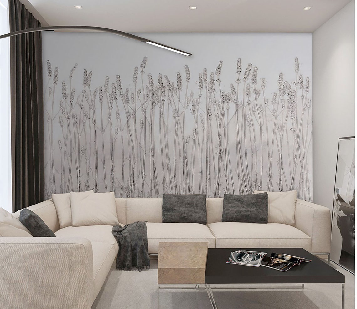 Plants Wallpaper Floral Wall Mural Modern Home Decor for - Etsy