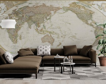 世界地図の壁画 モダンなホームデコレーション リビングルーム、寝室