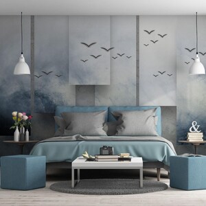 Abstract Wallpaper,  Wall Mural Fabric Textile Wallpaper, High Quality, For Living Room, Bedroom, Cafe (AB3)