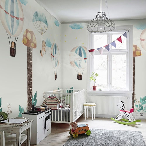 Child Room Wallpaper Nursery Wall Mural Baby Room Decoration Etsy