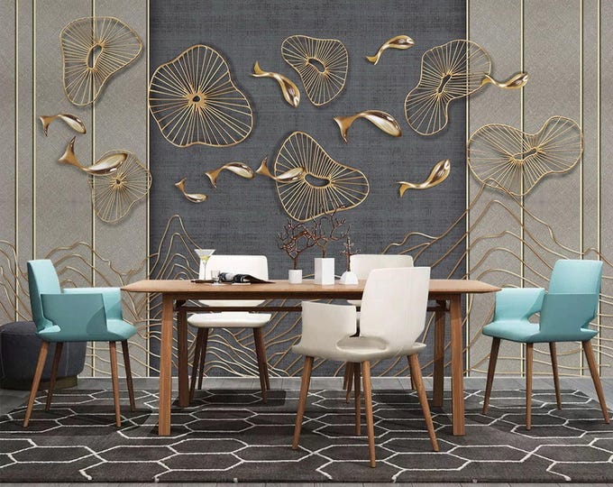 Abstract 3D Wall Mural Beautiful Wallpaper for Living Room Bedroom Entryway or Cafe (AB10)
