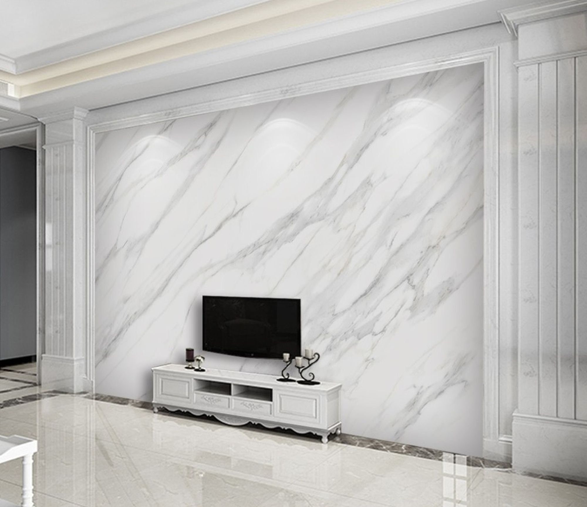 Marble Wallpaper Modern Beautiful Wall Mural For Living Room Etsy