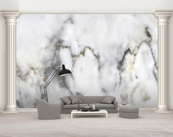 Marble Wallpaper Modern Beautiful Wall Mural for Living Room Bedroom Entryway or Cafe (MW6)
