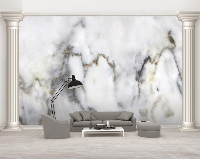 Marble Wallpaper Modern Beautiful Wall Mural for Living Room Bedroom Entryway or Cafe (MW6)