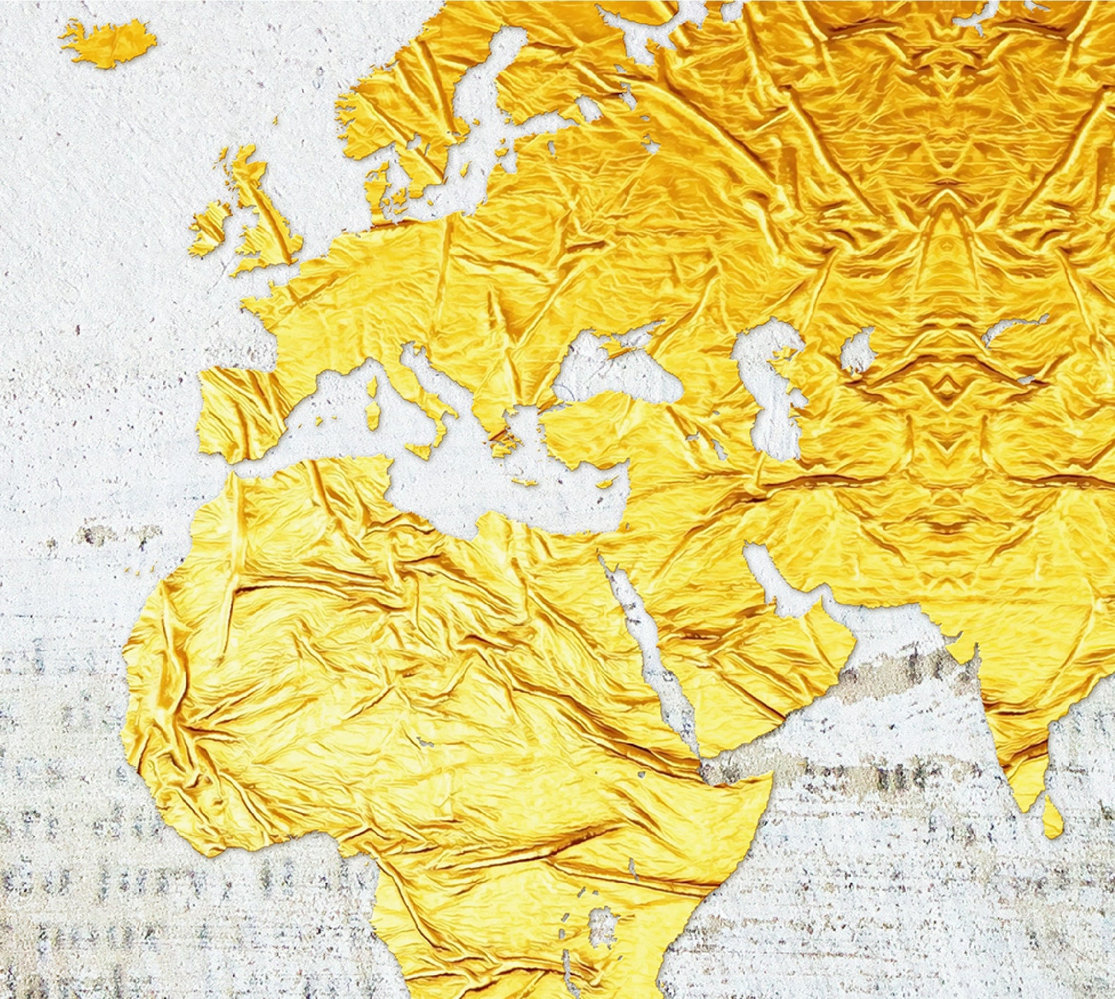 Gold World Map Wallpaper Modern Wall Mural Modern Home Decor Etsy
