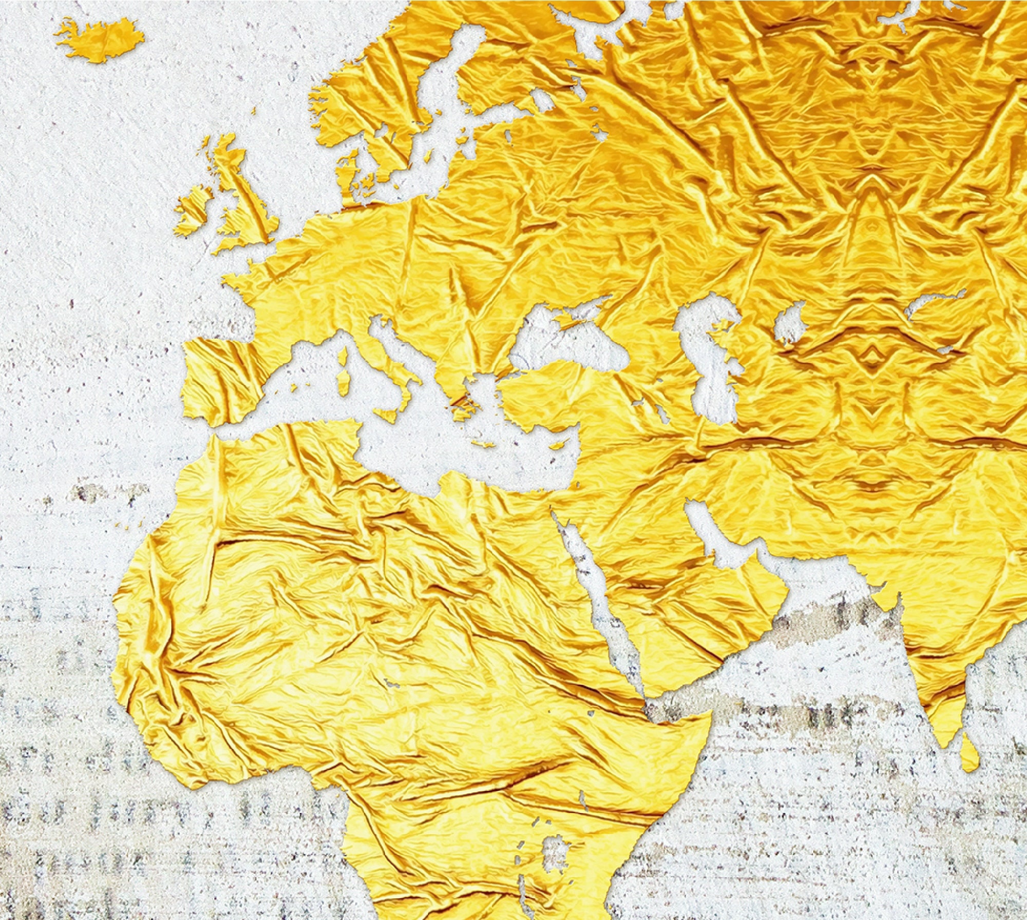 Gold World Map Wallpaper Modern Wall Mural Modern Home Decor Etsy