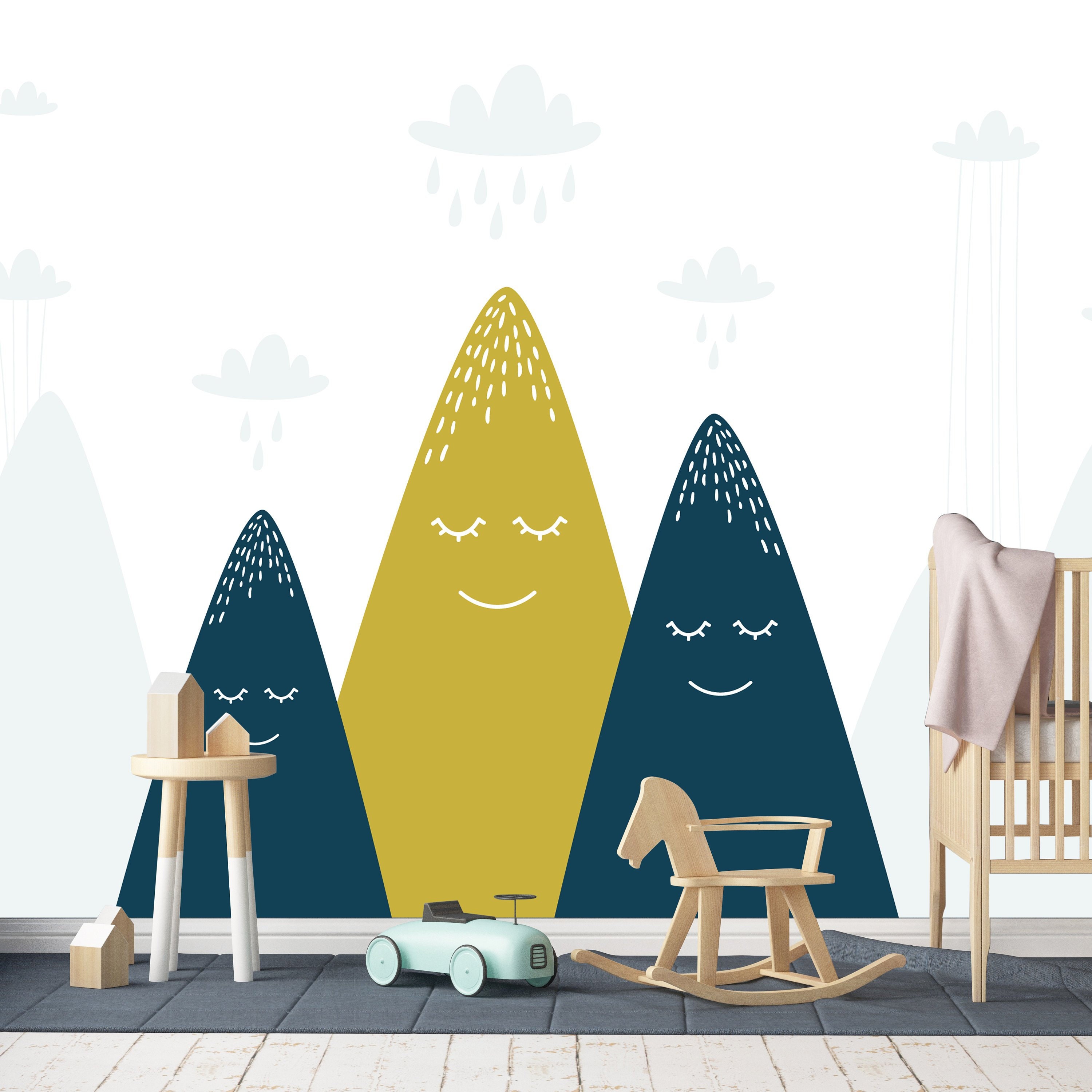 Baby Room Wallpaper Wall Mural for Kids Removable Wallpaper Fabric