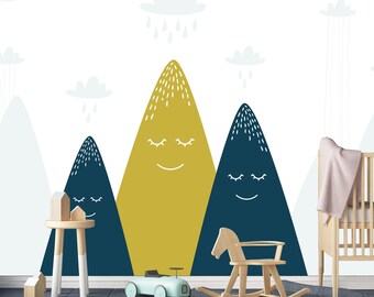 Baby Room Wallpaper Wall Mural for Kids  Removable Wallpaper  Fabric Textile Modern Home Decoration (CR45)