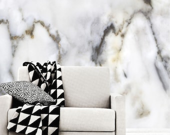 Marble Wallpaper Modern Beautiful Wall Mural for Living Room Bedroom Entryway or Cafe (MW6)