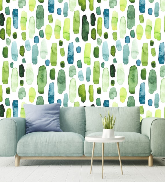 Brush Strokes Wallpaper Pattern Wall Mural Modern Home Decor Etsy Brush Strokes Wallpaper Pattern Wall Mural Modern Home Decor Etsy