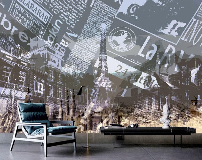 City Wallpaper Modern Wall Mural   for Livingroom, Cafe, Entryway and Bedroom  (CW35)