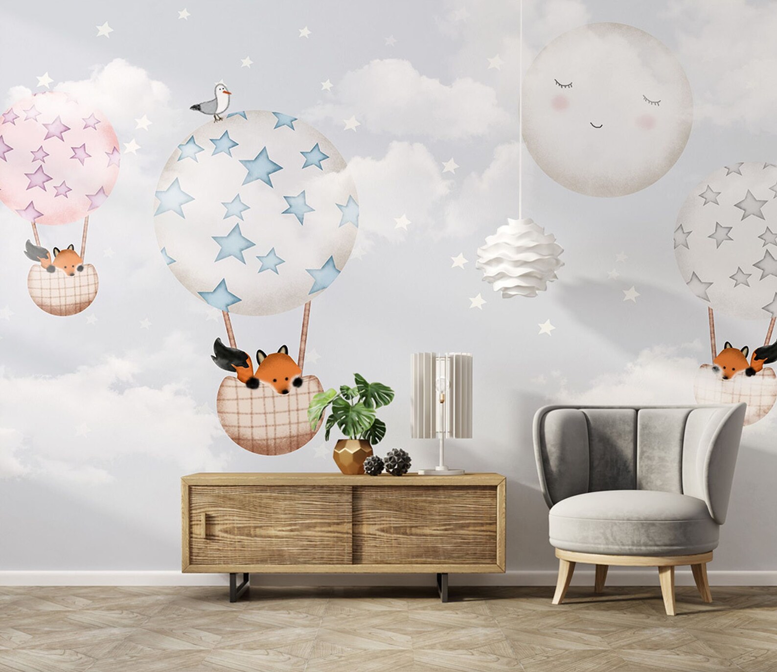 Child Room Wallpaper Nursery Wall Mural Baby Room Decoration | Etsy