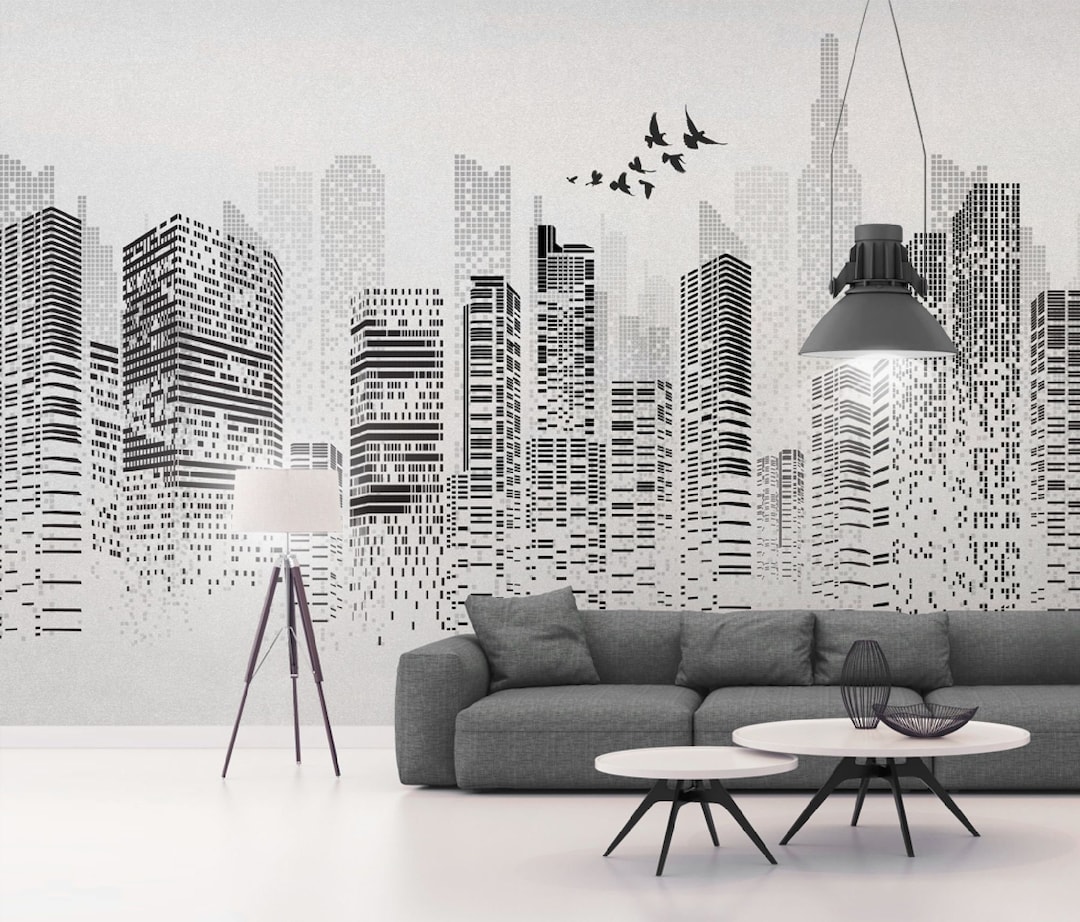 Illustration of Textured Wallpaper For Contemporary City Apartments