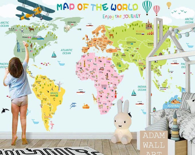Child Room Wallpaper  Nursery Wall Mural  Baby Room Decoration (CR7)