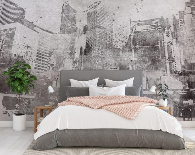 City Wallpaper Modern Wall Mural   for Livingroom, Cafe, Entryway and Bedroom  (CW14)