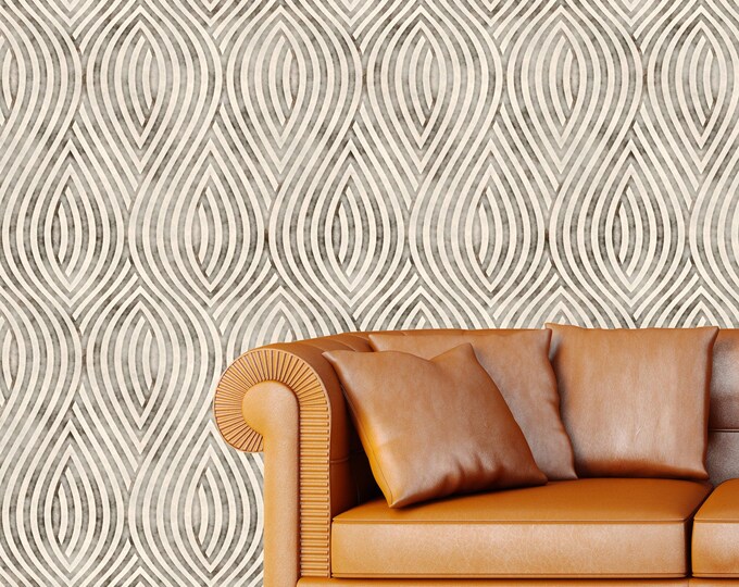 Abstract Wallpaper, Removable,  Wall Mural, Fabric Textile Wallpaper, High Quality, For Living Room, Bedroom, Cafe (AB20)