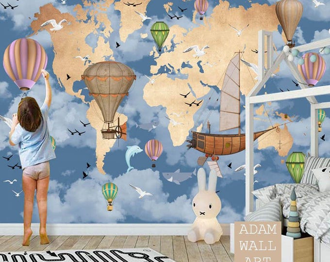 Child Room Wallpaper  Nursery Wall Mural  Baby Room Decoration (CR58)