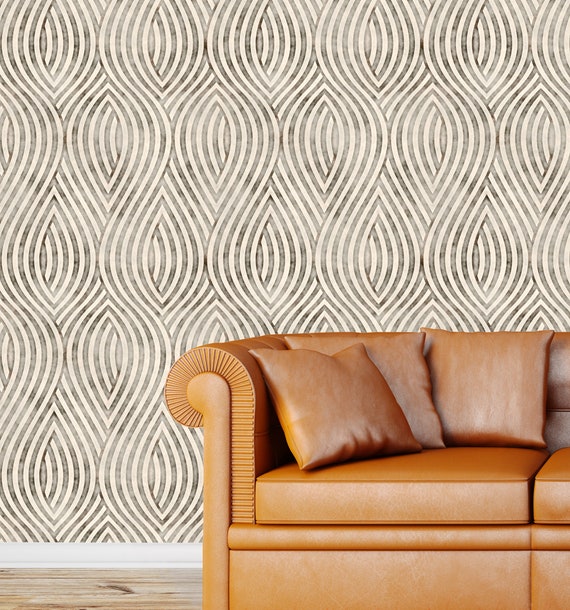 Abstract Wallpaper Removable Wall Mural Fabric Textile Wall | Etsy