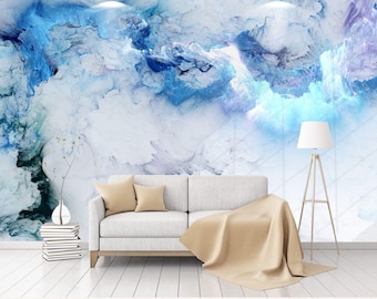 Cloud Abstract Wallpaper,  Wall Mural Fabric Textile Wallpaper, High Quality, For Living Room, Bedroom, Cafe (AB2)