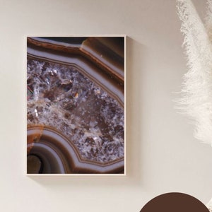 Brown Geode Wall Art, Instant Download, Mineral Prints, Digital Art Download, Geode Art, Agate Wall Art, Geode Digital Download