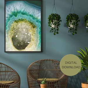 Geode Wall Art, Instant Download, Mineral Prints, Digital Art Download, Geode Art, Agate Wall Art, Geode Digital Download, Art Printable