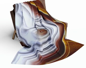 Achat Geode Fleece-Decke, Achat Kristall Decke, Achat Decke werfen Kristall Fleece-Decke, Achat Kristall werfen Decke, Geode Decke