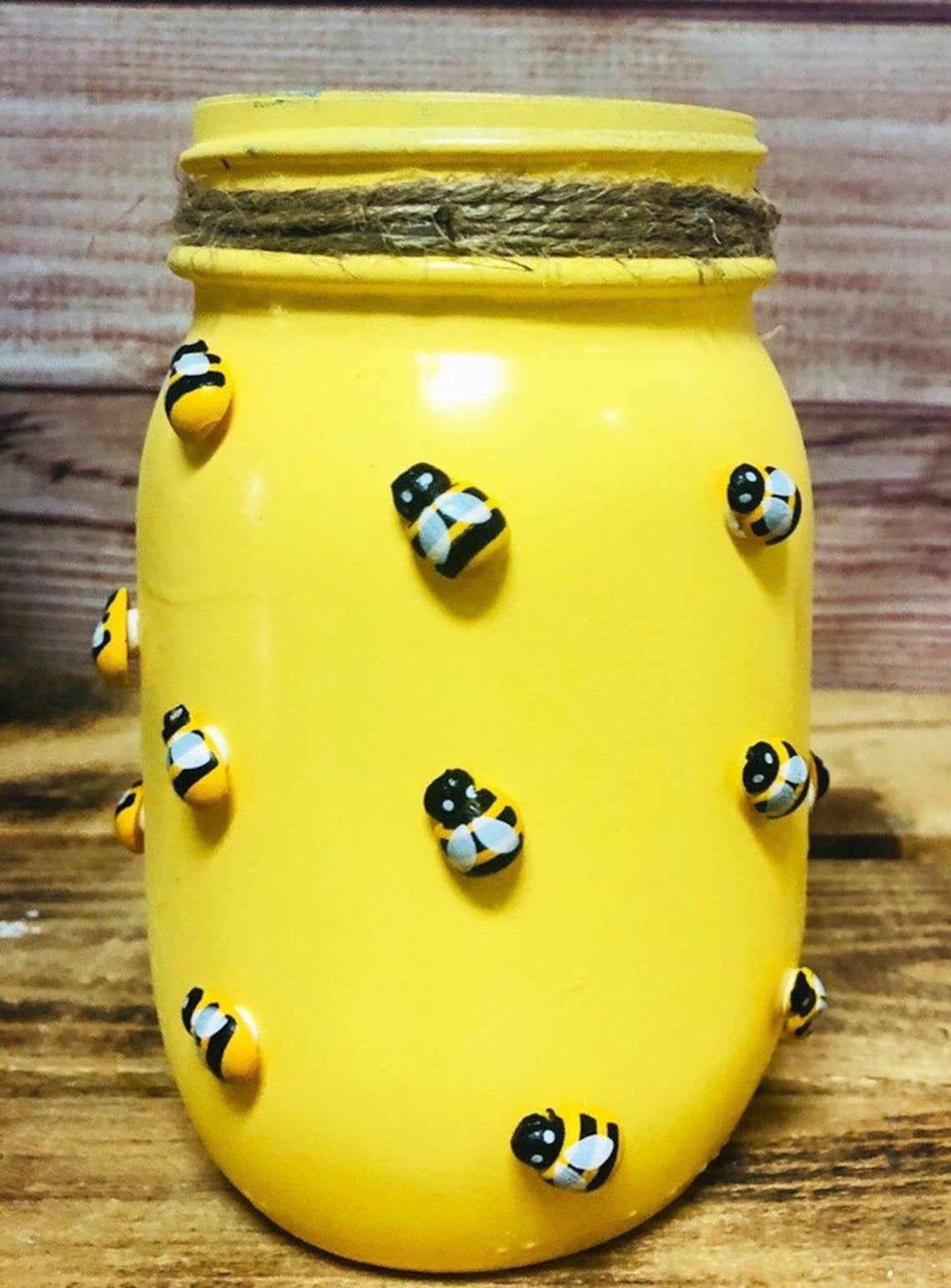 Bumble Bee Mason Jars Bumble Bee Decor Baby Shower Decor Etsy