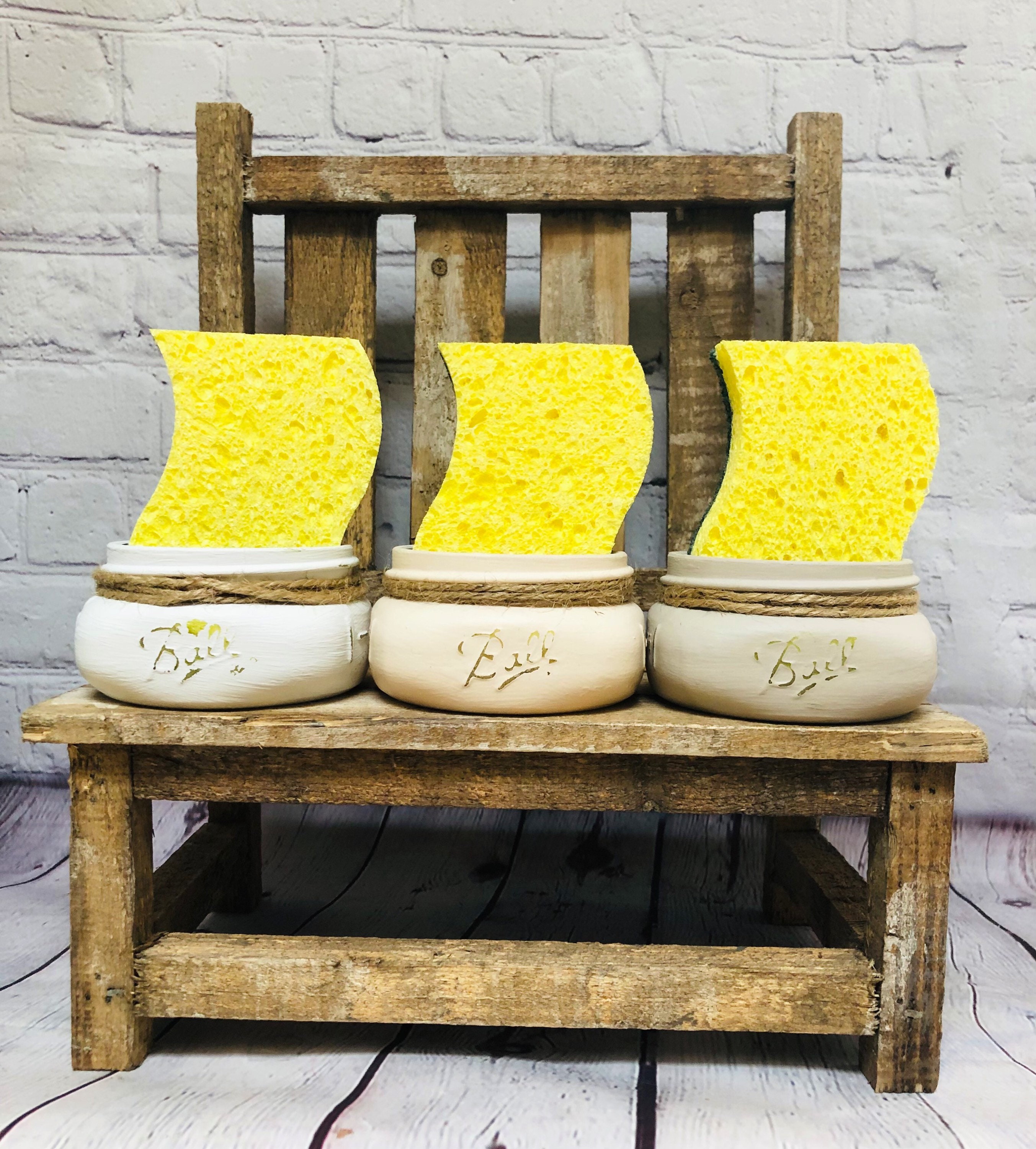 Kitchen Sponge Holder Mason Jar Sponge Holder Farmhouse Etsy