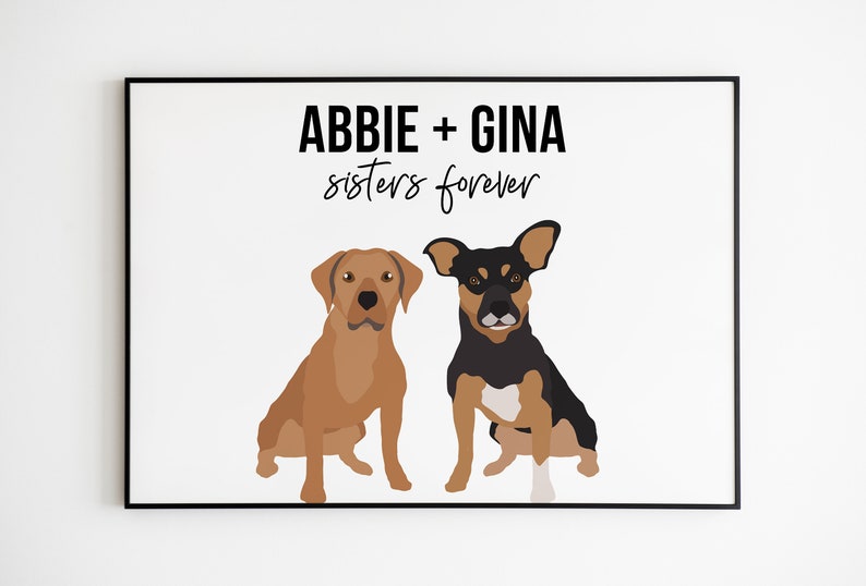 Portrait multiple pour animaux de compagnie en anglais Etsy