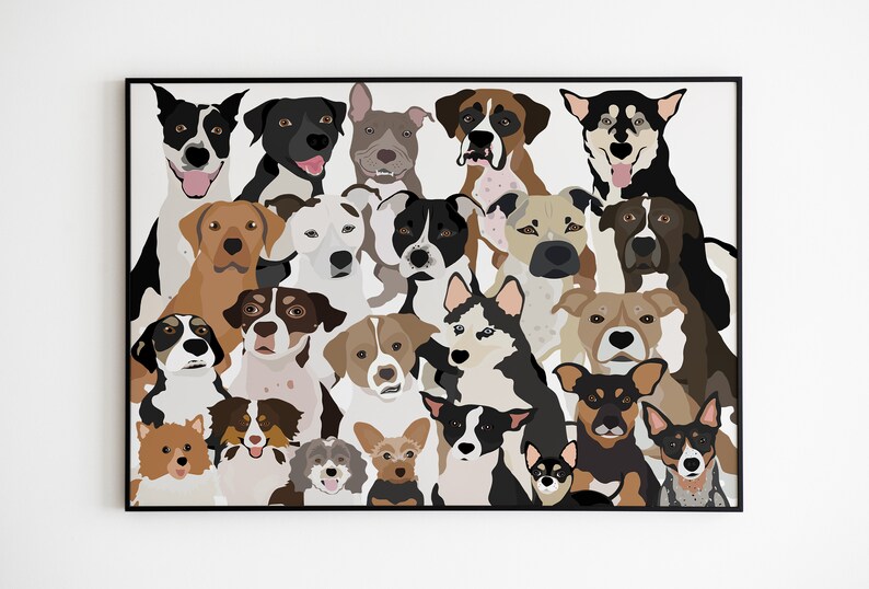 Portrait multiple pour animaux de compagnie en anglais Etsy