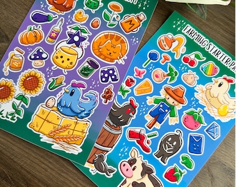 Sticker sheets Farming Starter pack vol 1 and 2 - glossy sticker paper
