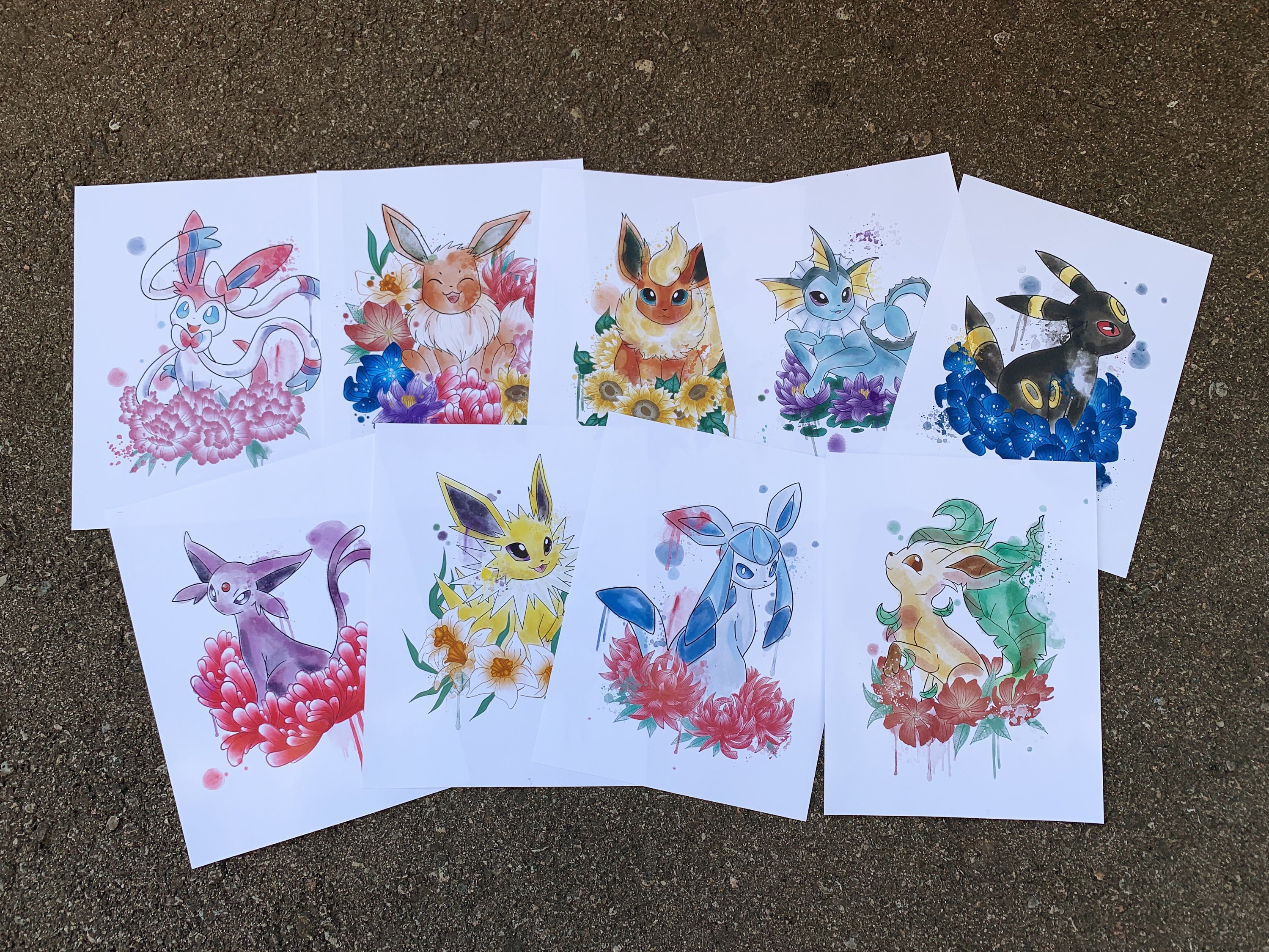 Eevee and all eevee evolutions : r/Pokemonart