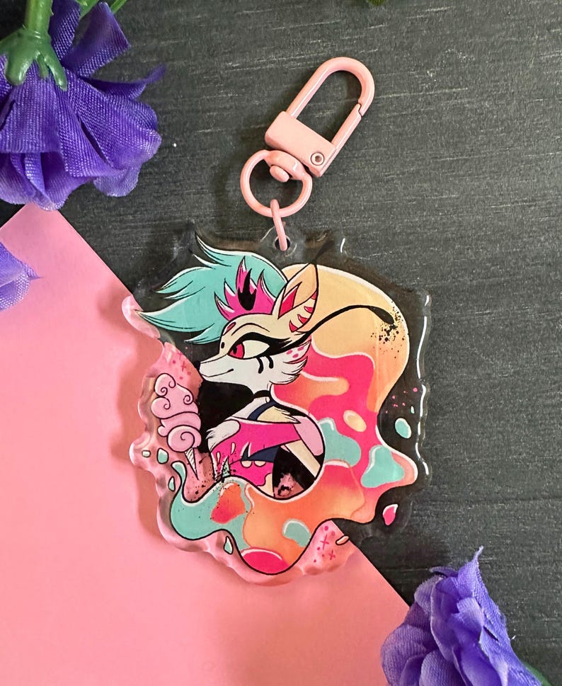 HELLUVA BOSS acrylic keychain, charms Queen Bee