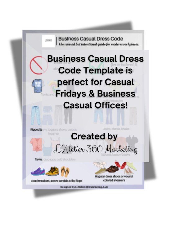 Dress Code Visual Guide Bundle Business & Business Casual (editable Canva Template) Perfect for Small Businesses, Offices, and Onboarding - Etsy Dress Code Visual Guide Bundle Business & Business Casual (editable Canva Template) Perfect for Small Businesses, Offices, and Onboarding - Etsy