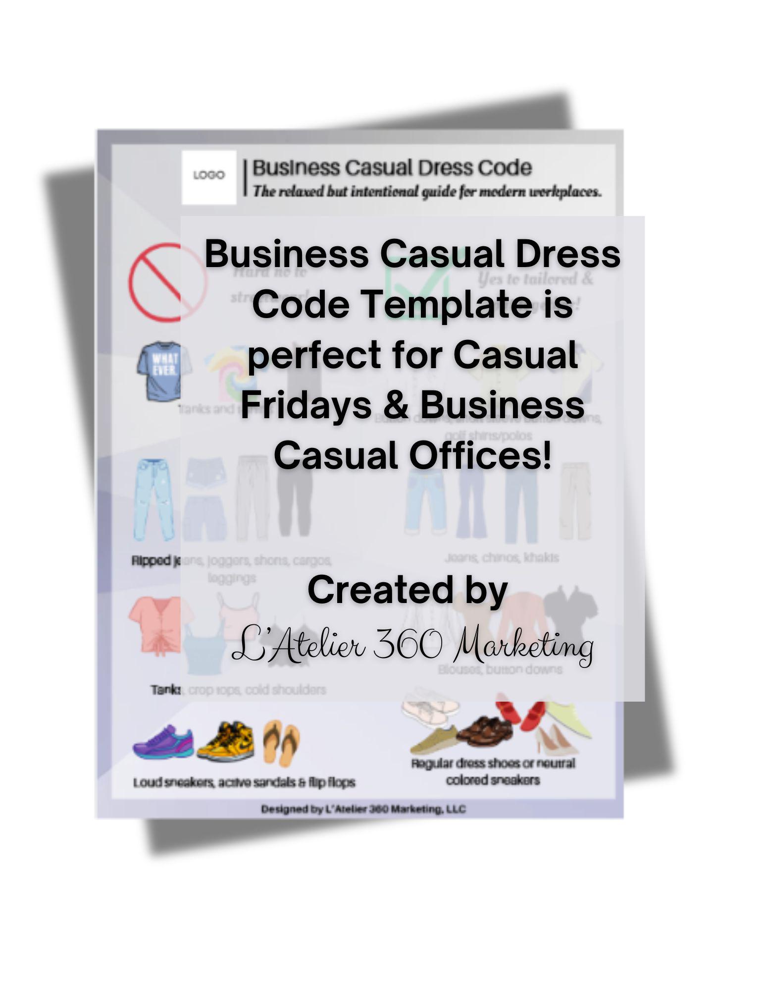 sachin and babi light blue dress Dress Code Visual Guide Bundle Business & Business Casual (editable Canva  Template) Perfect for Small Businesses, Offices, and Onboarding