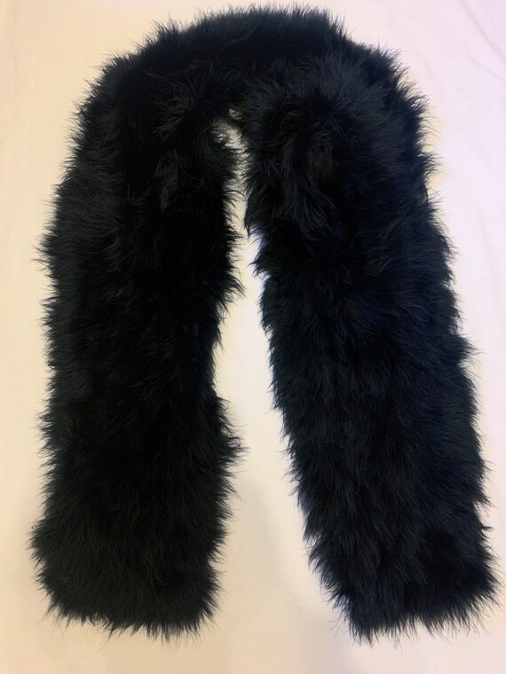 Marabou ostrich feather bolero vintage black cape
