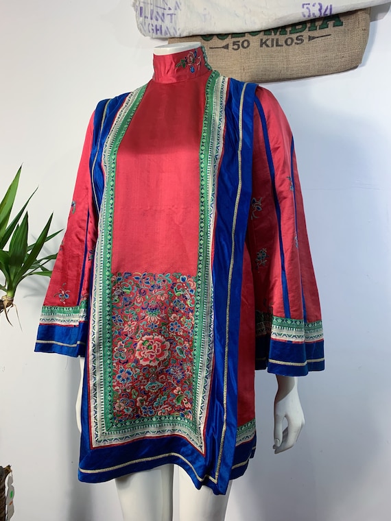 Qing dynasty silk embroidered chinese wedding tuni