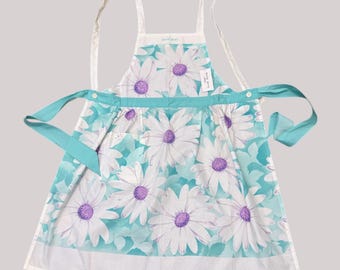 Hanae Mori designer Japan JAA apron pinny bright daisy print
