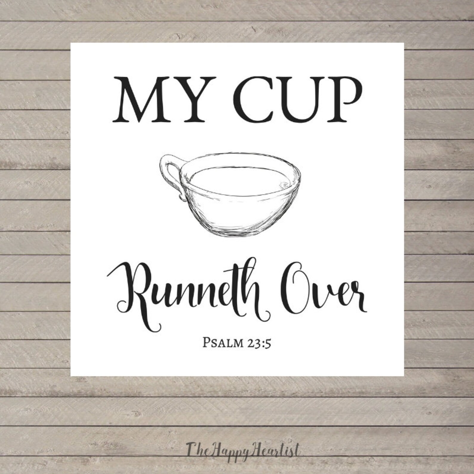 My Cup Runneth Over PRINTABLE Coffee Bar Sign Printable | Etsy