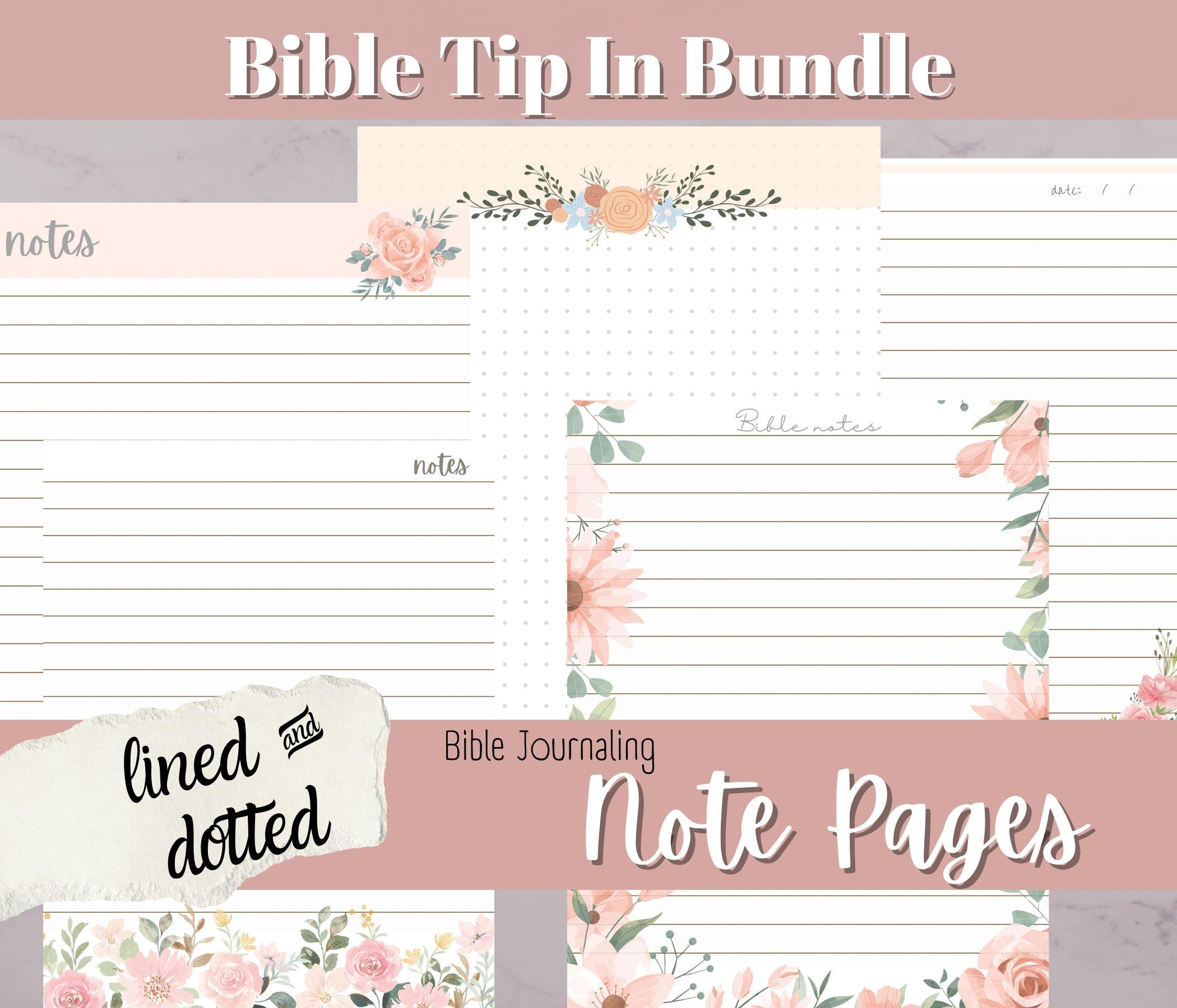 Bible Study Tip in Sheet | Printable Note Pages | Bible Journaling ...