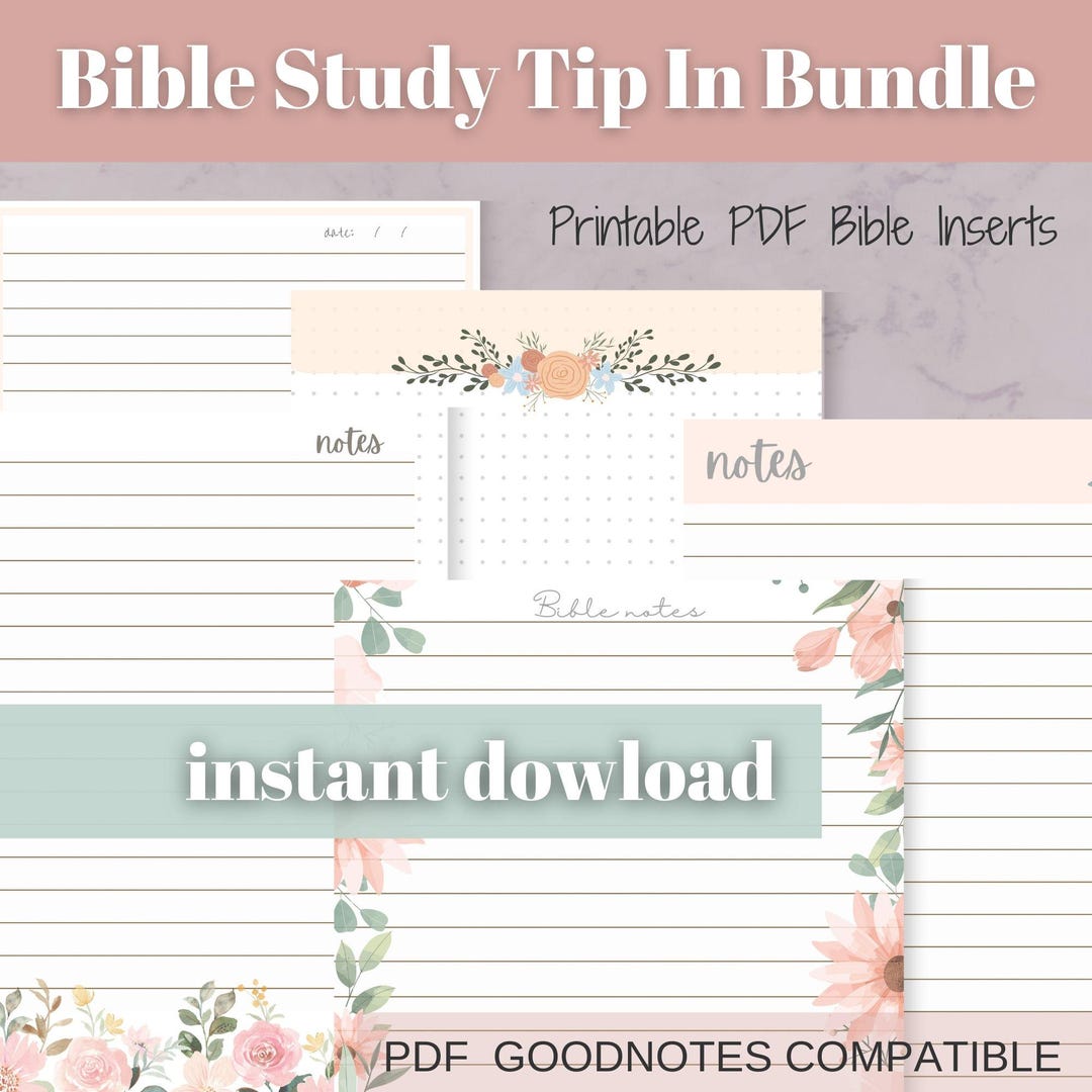 Bible Study Tip in Sheet | Printable Note Pages | Bible Journaling ...