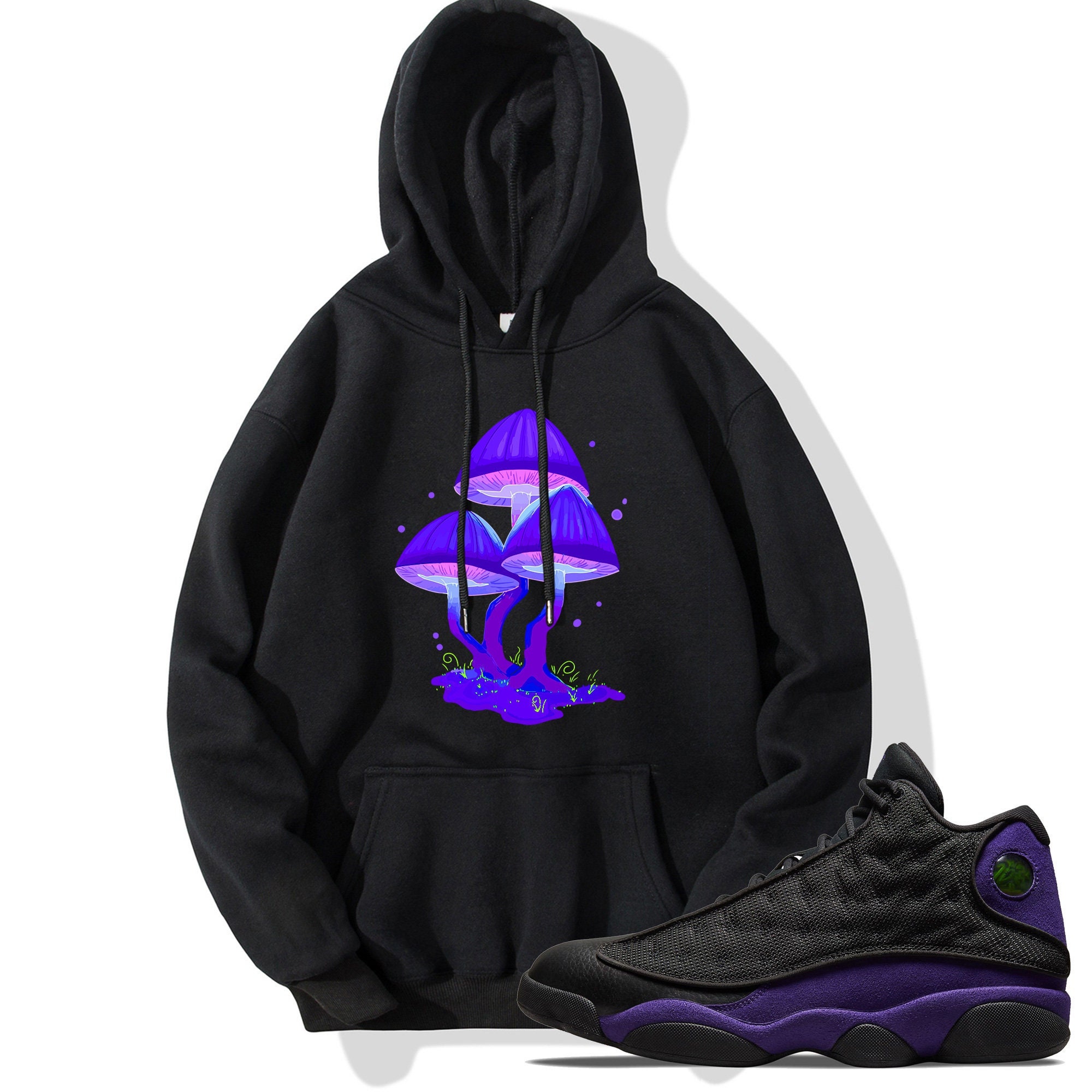 black and purple jordan hoodie