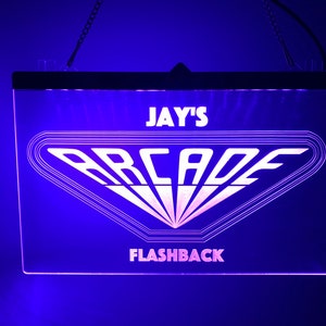 Custom Arcade Style Lighted Acrylic Sign