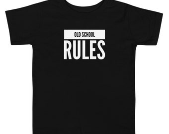 Music Hip Hop - Old School Rules Toddler Shirt,  Kids T-shirt, Toddler T-shirt, Baby Tops & Tees, Gift Idea